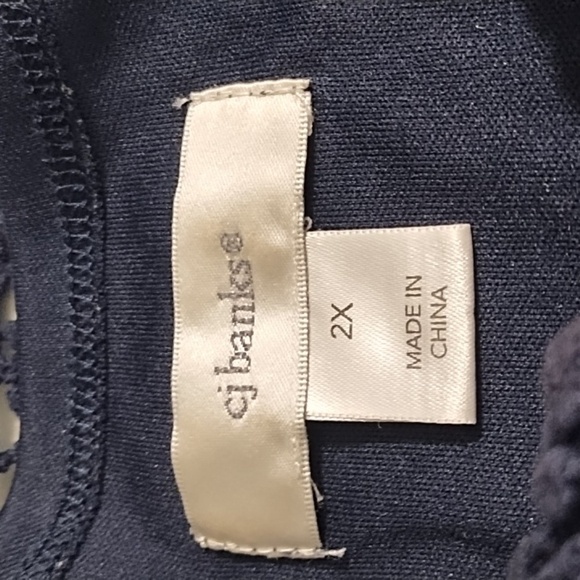 Navy Cotton Crochet Over Navy Tank Top - Picture 6 of 10